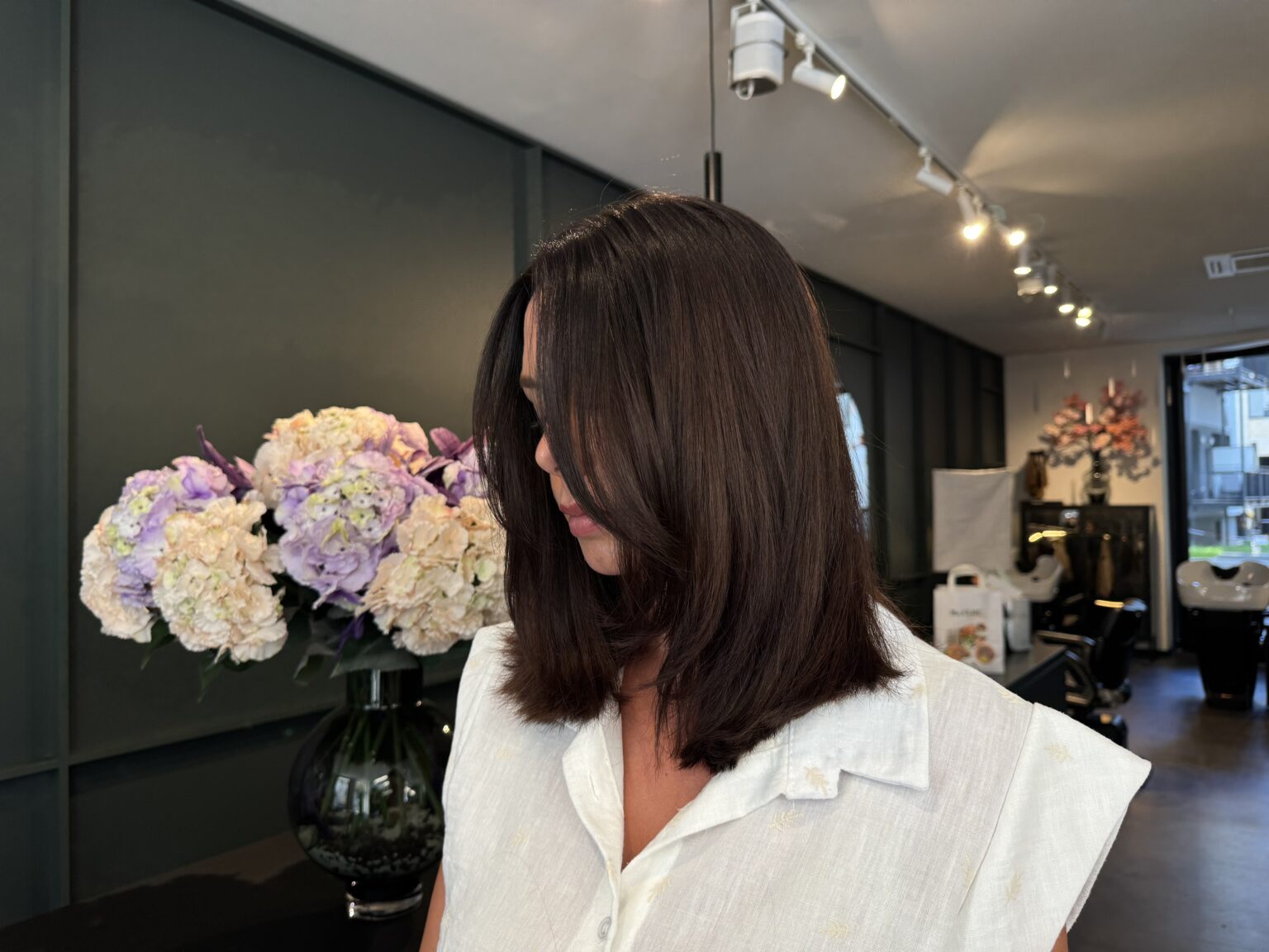 Perfektes Ergebniss nach Calligraphy Cut bei Friseursalon Marco Dupre1 frankfurt