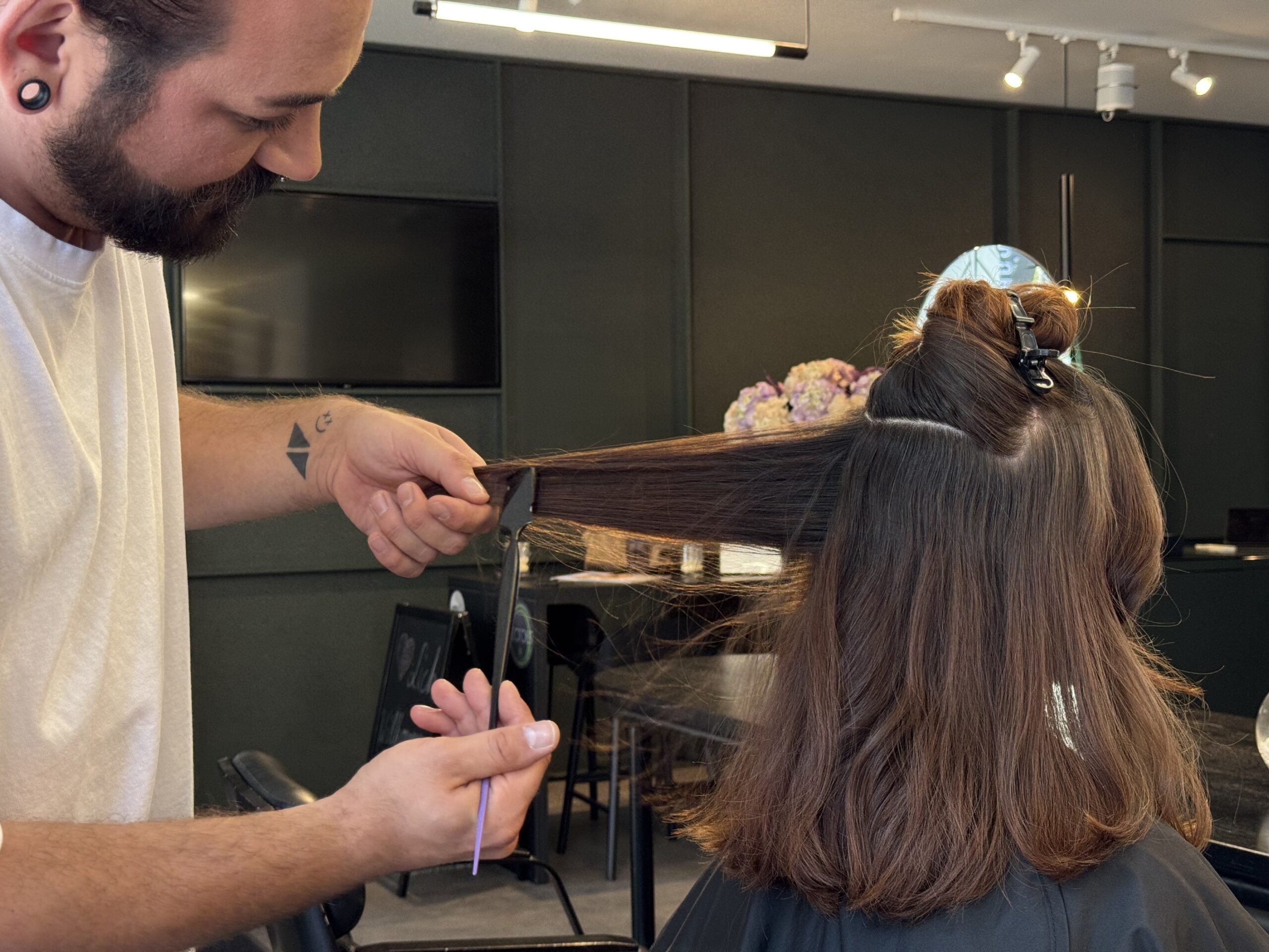 Styling nach Calligraphy Cut bei Friseur Frankfurt